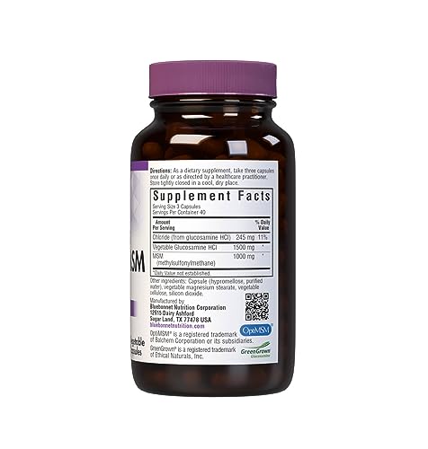 BlueBonnet Vegetarian Glucosamine Plus MSM Supplement, 120 Count ('743715011151) - TrustMedUSA