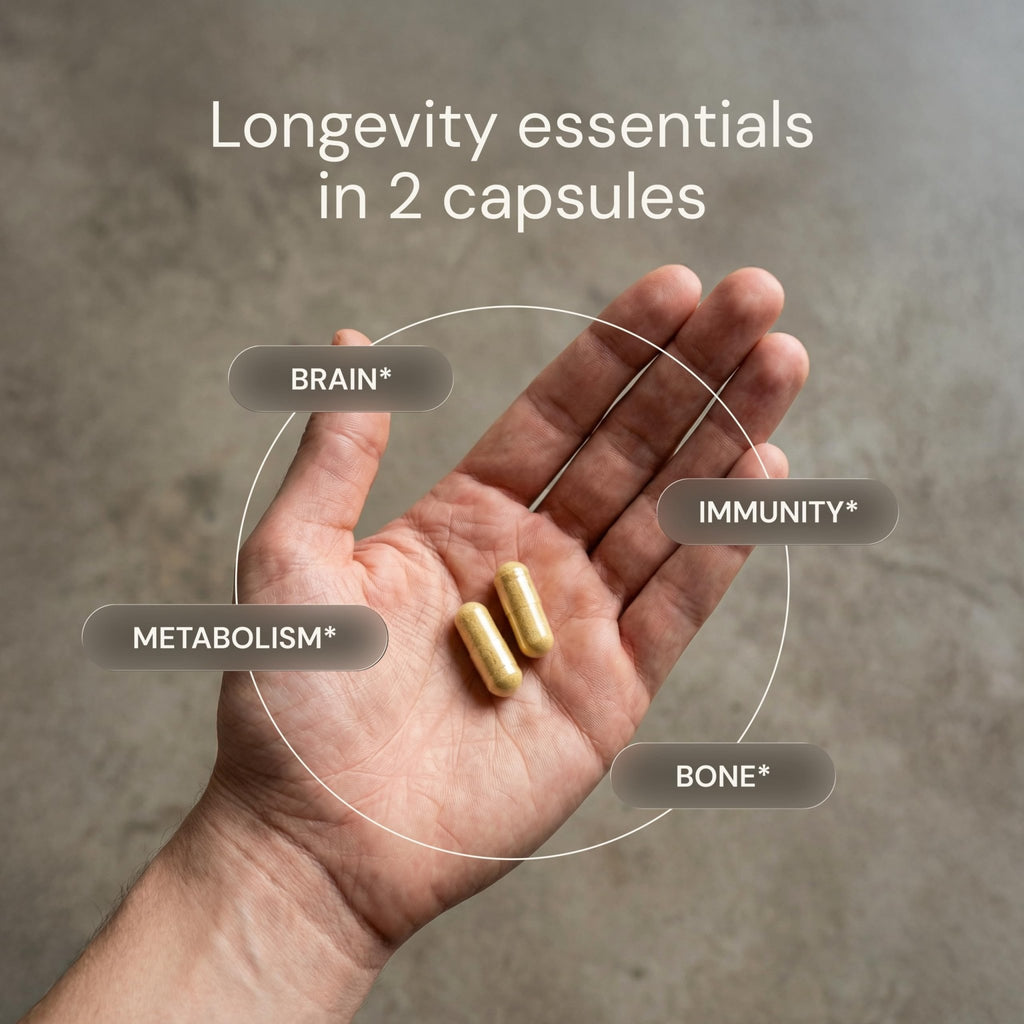Blueprint Bryan Johnson Essential Capsules - Daily Multivitamin/Multimineral for Women and Men - Antioxidant Supplement with Calcium, Vitamin B1, Vitamin D, and Zinc - TrustMedUSA