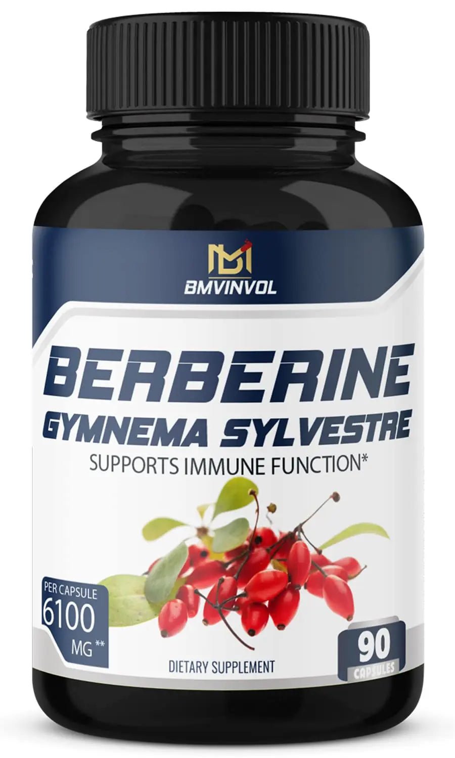 BMVINVOL 5-in-1 Berberine Supplement 6100mg with Ceylon Cinnamon, Gymnema - TrustMedUSA