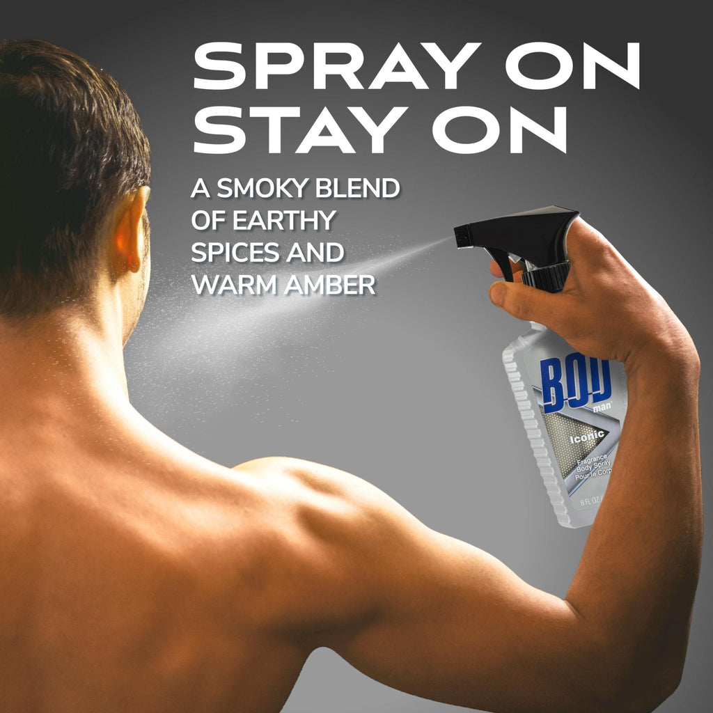 BOD man Fragrance Body Spray, Iconic, 8 fl oz - Maple Wellness Supplements