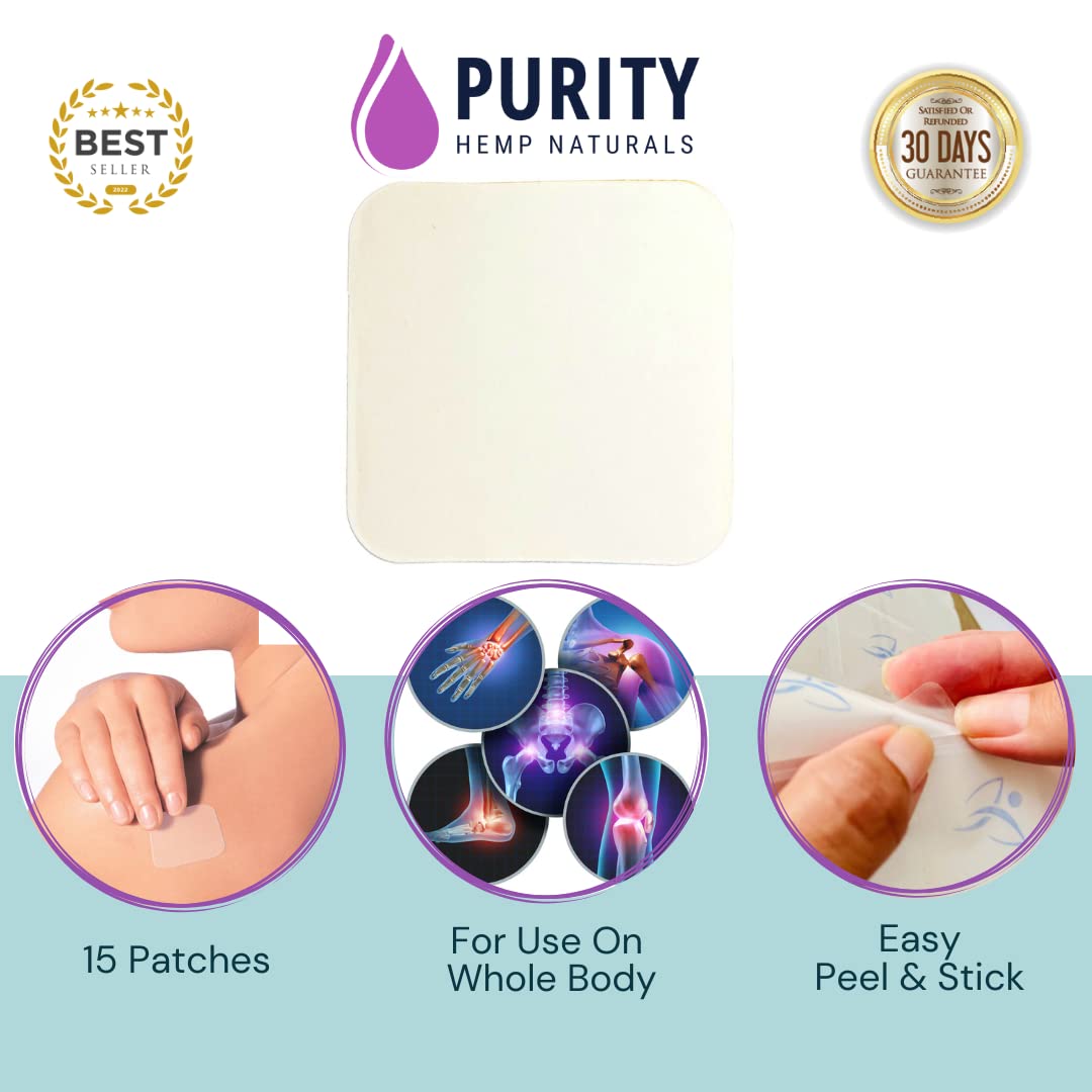 Body Discomfort Patch 120 mg - 15 ct (8 mg ea.) Lasts 24 Hours. Sweat & Water Resistant. Convenient & Discreet. For Use On Any Part Of The Body. Plant-Based Extended-Release Patch - TrustMedUSA