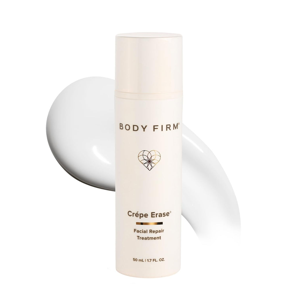 Body Firm Crepe Erase Facial Repair Treatment, Anti Aging Face Moisturizer With Shea Butter, Collagen, Vitamin E, Neck Firming Cream for Wrinkles and Fine Lines, Original Citrus, 1.7 FL Oz - Maple Wellness Supplements