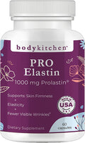 Body Kitchen Pro-Elastin, 1000 mg Elastin Supplement, Help Reduce Signs of Aging, Improved Skin Health, Firmness & Elasticity, Fewer Wrinkles, Veggie Caps, (Pack of 1) - Maple Wellness Supplements
