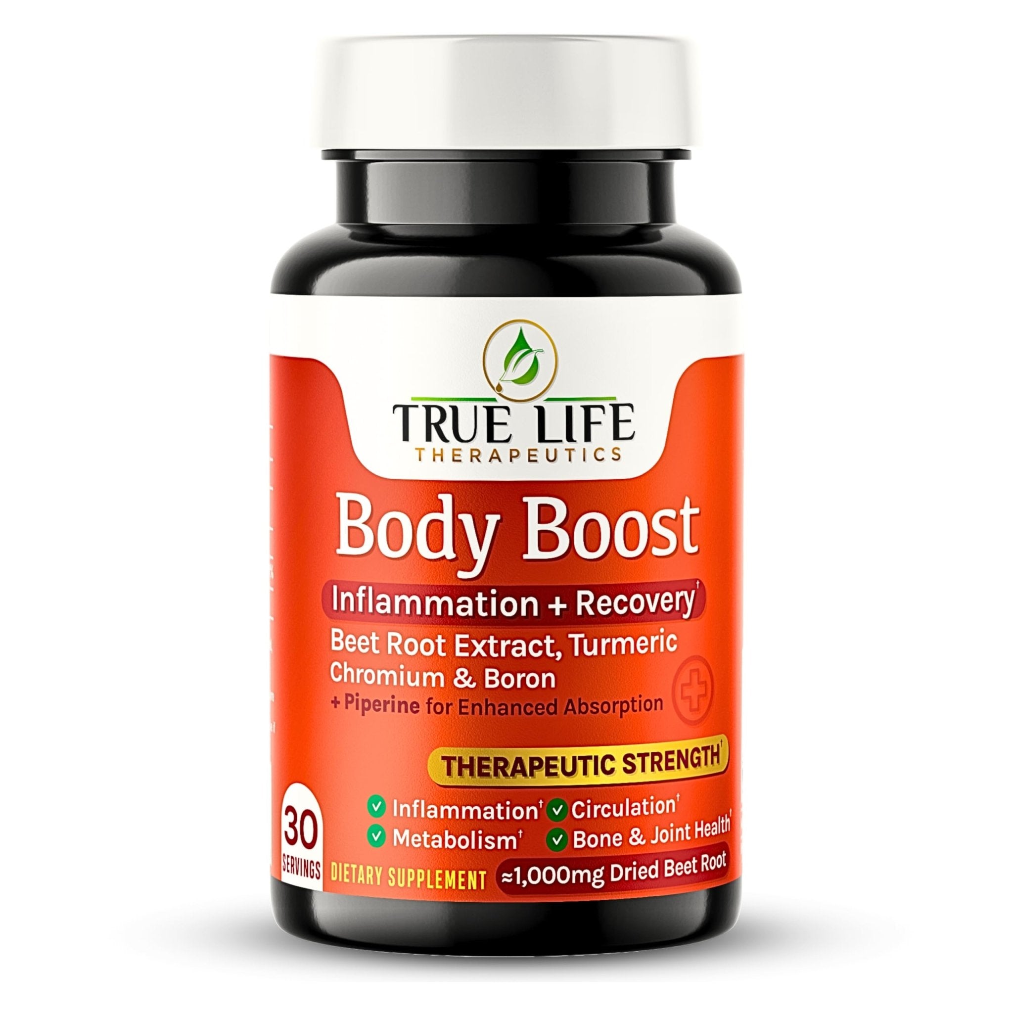 Body Support Tablets – Beet Root Extract, Turmeric Boron & Chromium – Supports Inflammation, Circulation, Hormonal Balance & Metabolic Function – 60ct - 30 Servings - TrustMedUSA