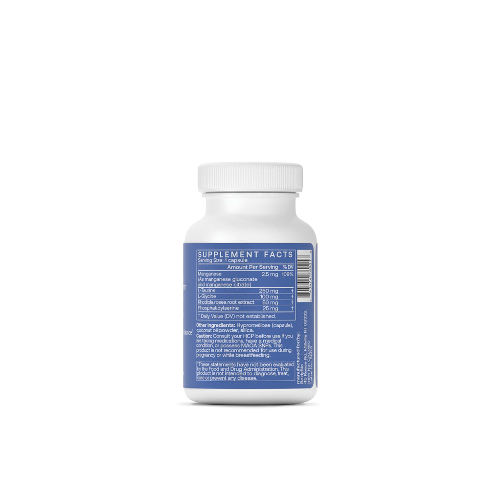 BodyBio Calm - Natural Stress Relief Blend with Rhodiola, Glycine & Phosphatidylserine - Supports Relaxation, Mental Focus & Balanced Cortisol - Non - Drowsy Formula - TrustMedUSA