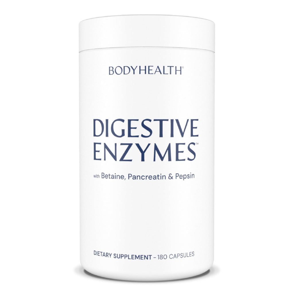 BodyHealth Digestive Enzymes Full Spectrum Digestive Support (180 caps), Betaine, Pepsin, Pancreatin BPP Loaded with Enzymes and Probiotics, Re - TrustMedUSA