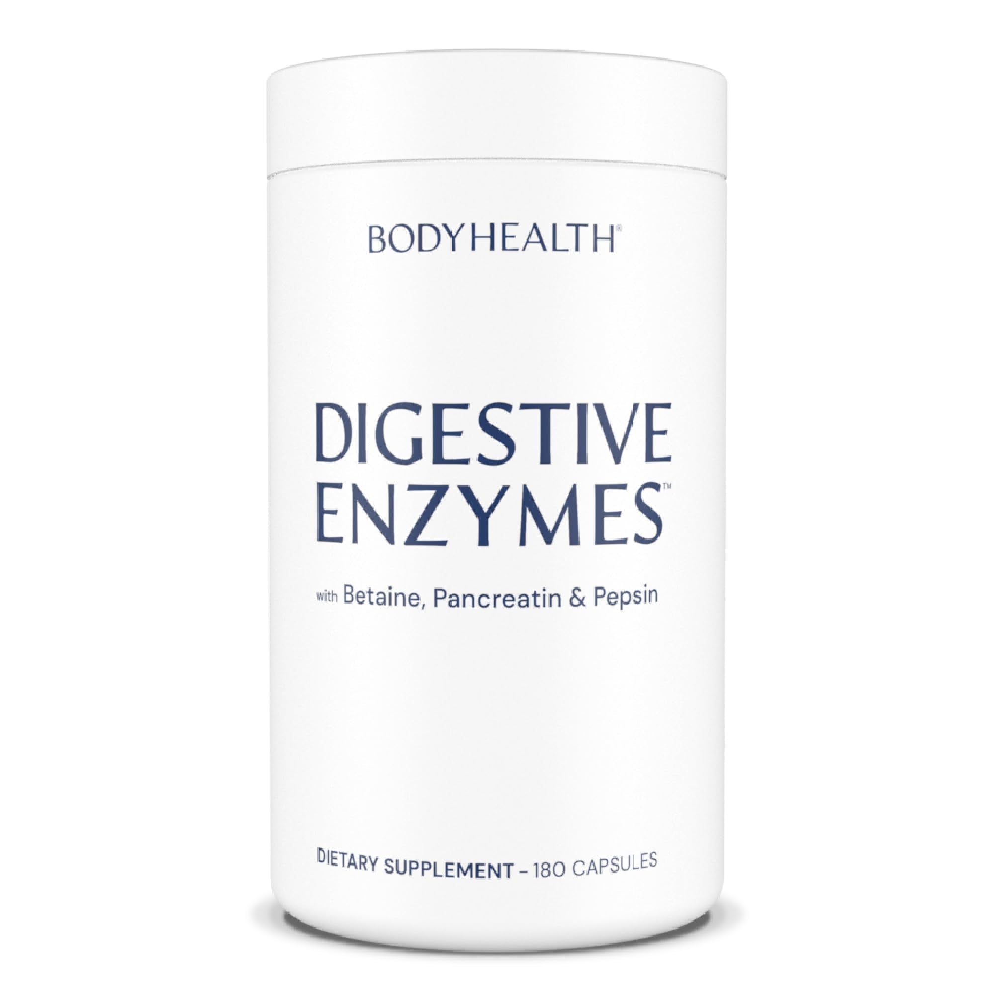 BodyHealth Digestive Enzymes Full Spectrum Digestive Support (180 caps), Betaine, Pepsin, Pancreatin BPP Loaded with Enzymes and Probiotics, Re - TrustMedUSA