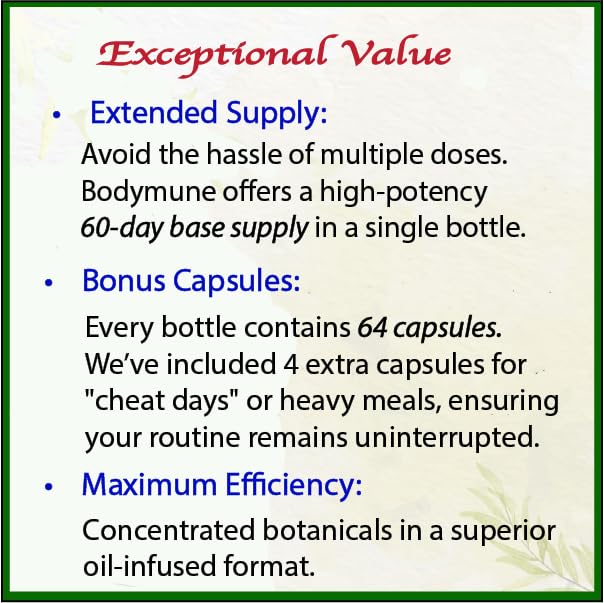 Bodymune USDA Organic Blood Sugar Blend | Supports Healthy Metabolism* | with Bitter Melon, Moringa, Aloe Vera, Nopal, Papaya Extracts & More | 60-Day Supply | Vegan & Non-GMO | USA-Made - TrustMedUSA