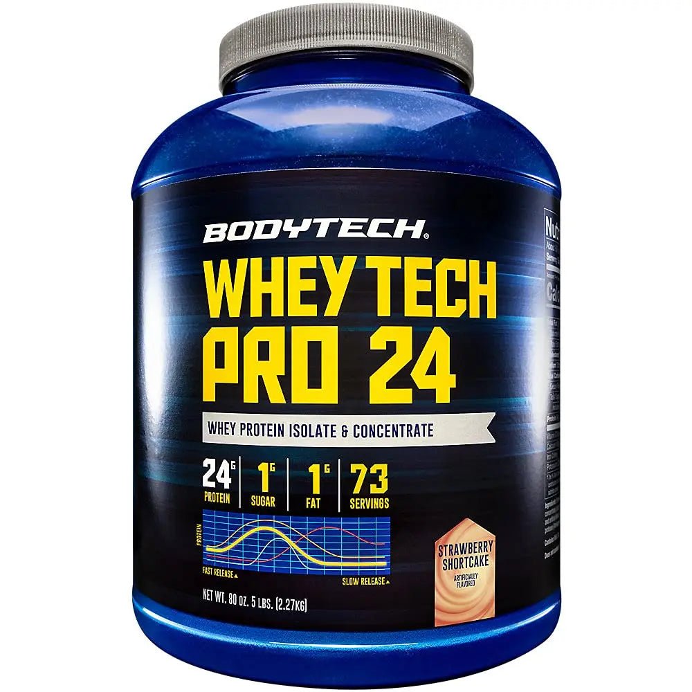 BODYTECH Whey Tech Pro 24 Protein Powder - Protein Enzyme Blend with BCAA's to Fuel - TrustMedUSA