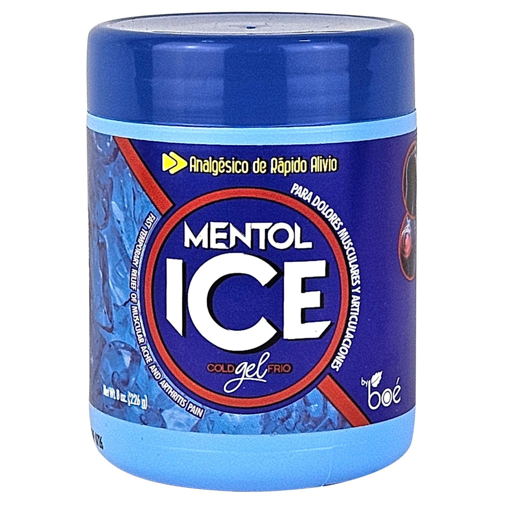 BOÉ COSMETICS Mentol Ice Cold Gel 8 oz (2 Pack) Pain Relief Gel for Muscles & Joints – Fast-Acting Analgesic for Arthritis, Back Pain, Cramps, Sprains & Headaches – Non-Greasy & Quick Absorption - TrustMedUSA