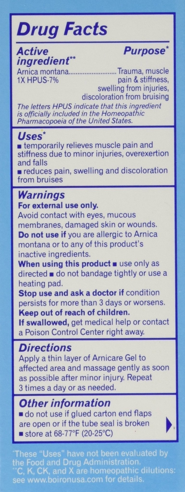 Boiron Arnicare Arnica Gel, 2.6 Ounce (Pack of 3) - TrustMedUSA