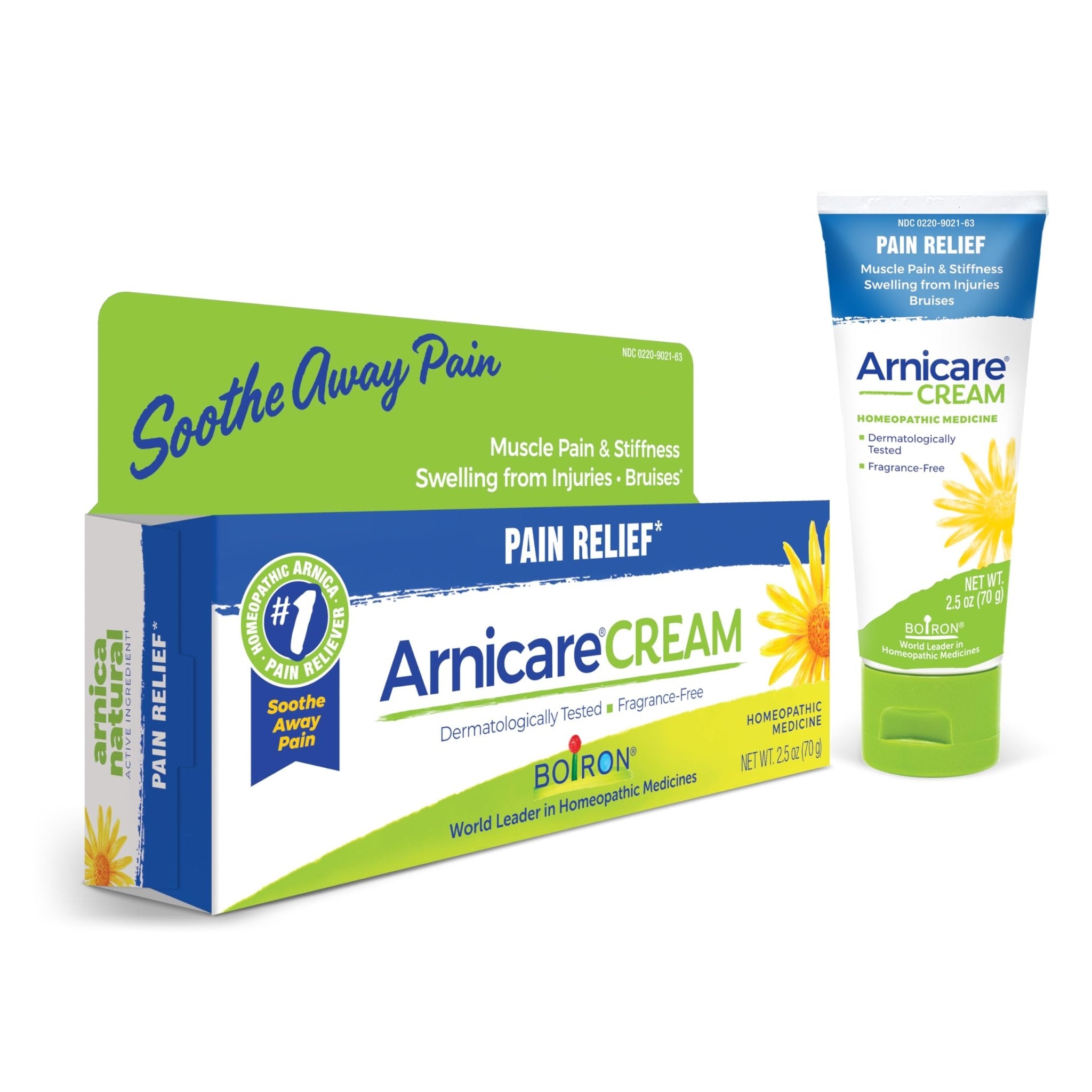 Boiron Arnicare Cream for Joint Pain, Muscle Pain, Swelling, Soreness, Stiffness, and Bruises - Fast Absorbing and Fragrance-Free - 2.5 oz - TrustMedUSA