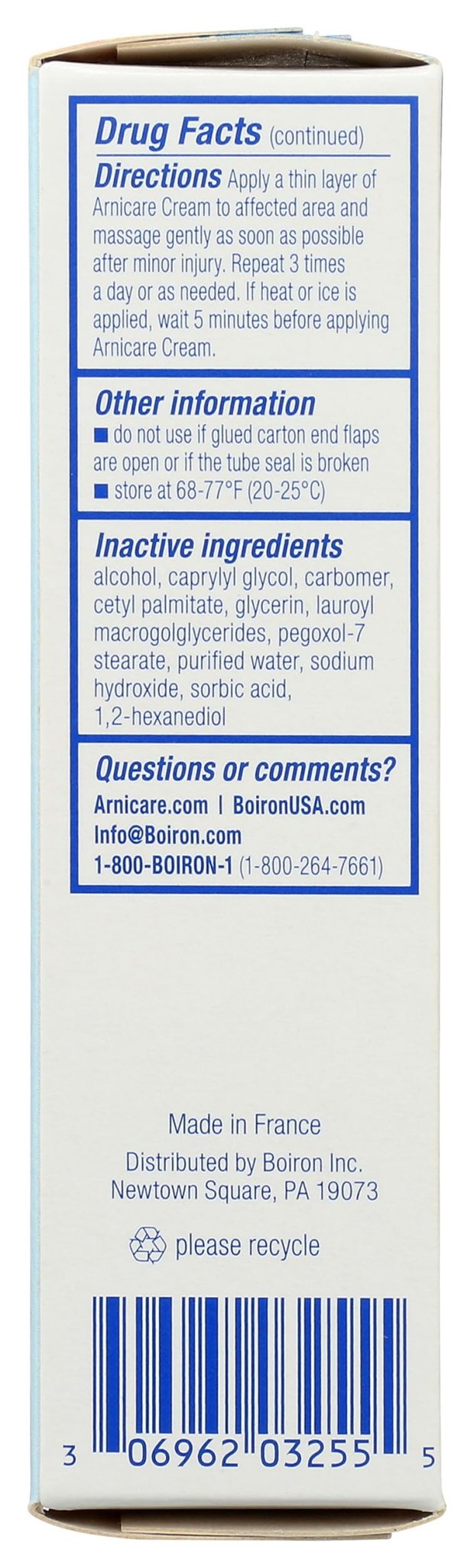 Boiron Arnicare Cream, Homeopathic Medicine for Pain Relief, 1.3 Ounce (Pack of 1) - TrustMedUSA