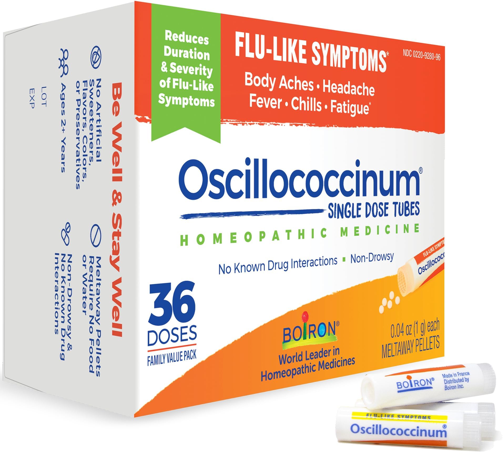 Boiron Oscillococcinum 36 Doses Homeopathic Medicine for Flu-Like Symptoms - Maple Wellness Supplements