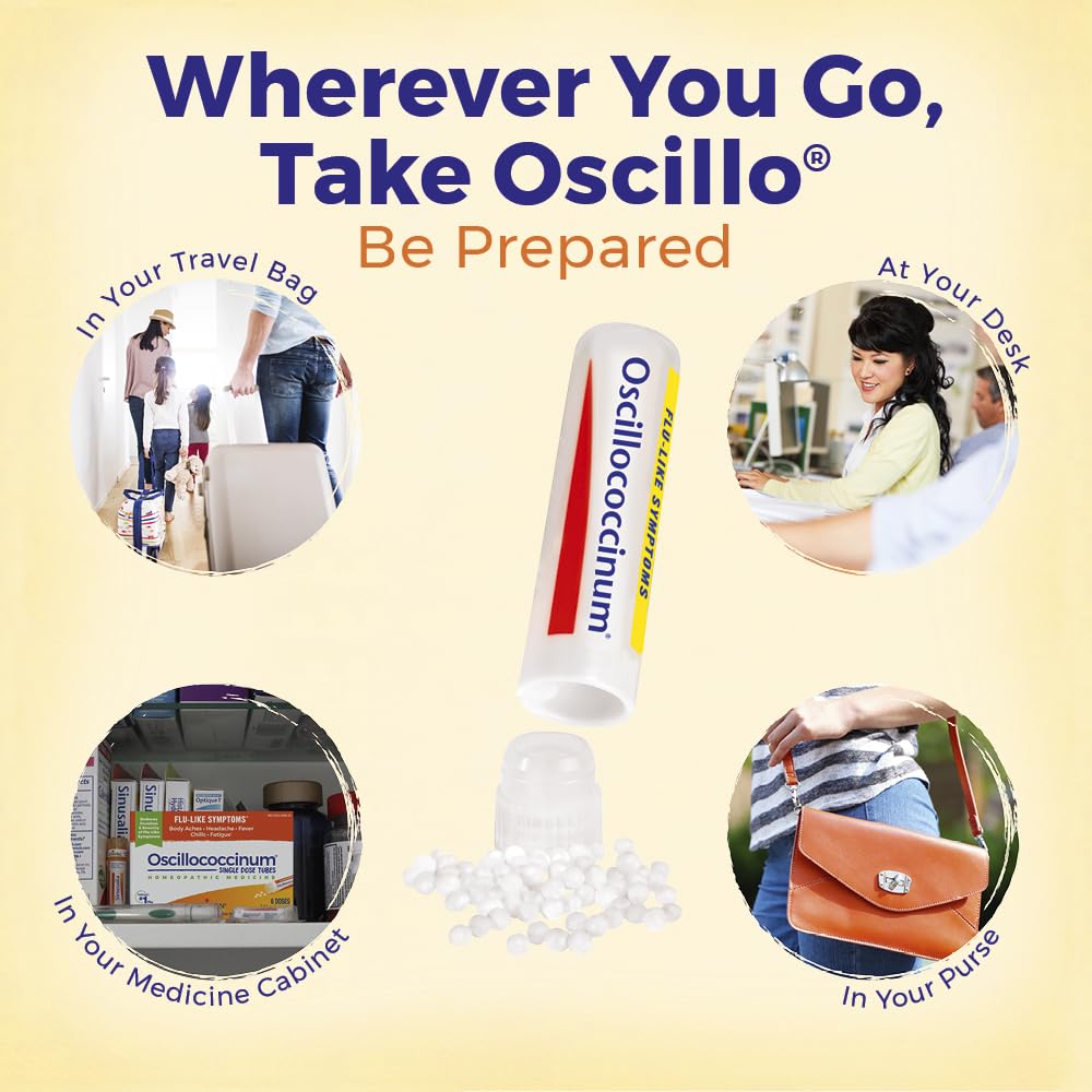 Boiron Oscillococcinum for Relief from Flu-Like Symptoms of Body Aches, Headache, Fever, Chills, and Fatigue - 30 Doses - Maple Wellness Supplements