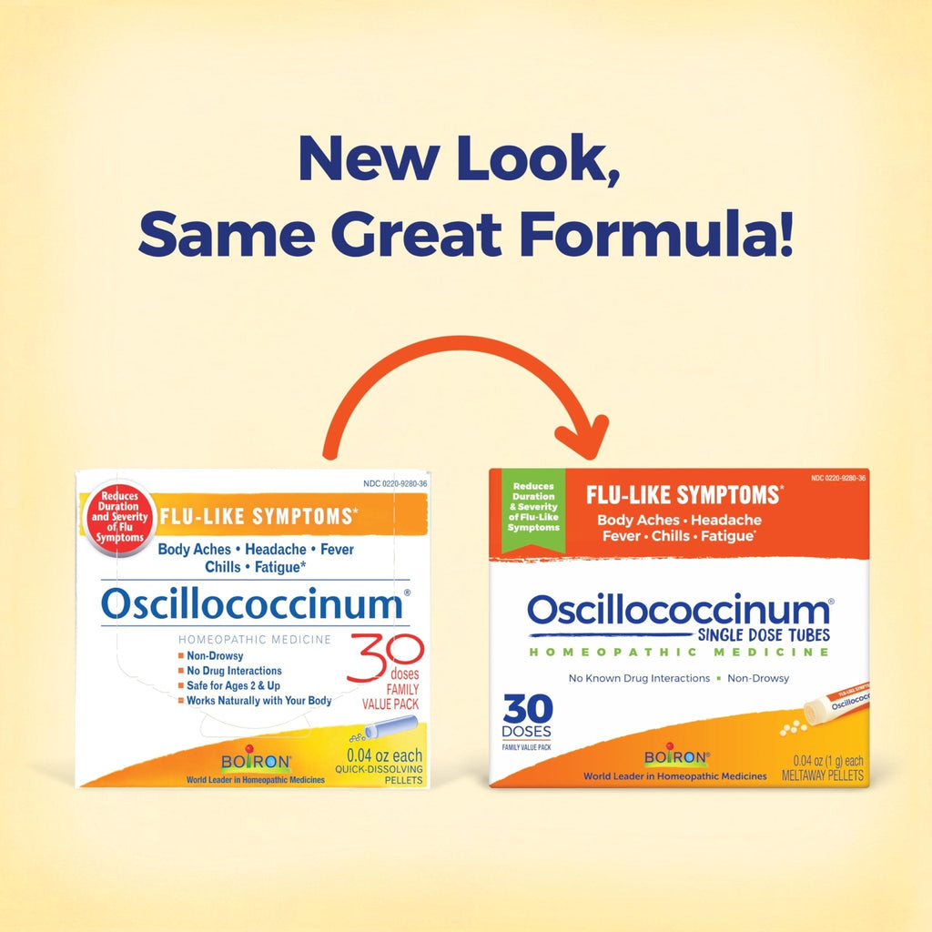 Boiron Oscillococcinum for Relief from Flu-Like Symptoms of Body Aches, Headache, Fever, Chills, and Fatigue - 30 Doses - Maple Wellness Supplements