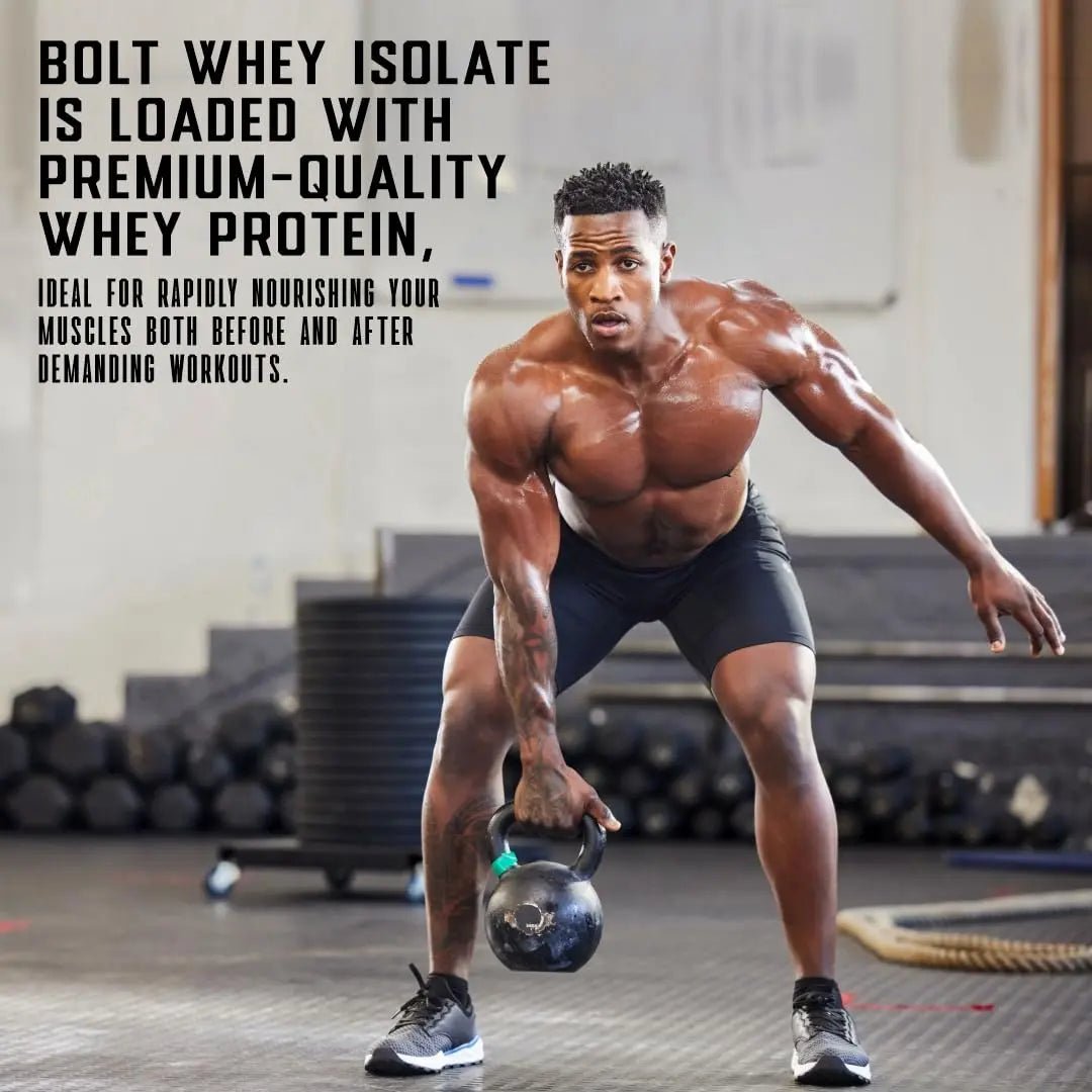 Bolt Nutrition Whey Isolate Protein Powder | with Superfood Phycocyanin | Muscle Strength - TrustMedUSA