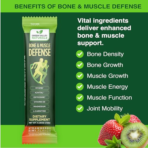 Bone & Muscle Defense Stick Pack | HMB + Leucine Amino Blend for Muscle Support | Protein Growth & Strength Formula for Women & Men | Fertility & Energy Support | Convenient On-the-Go Supplement - TrustMedUSA