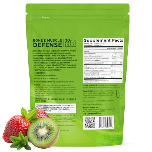 Bone & Muscle Defense Stick Pack | HMB + Leucine Amino Blend for Muscle Support | Protein Growth & Strength Formula for Women & Men | Fertility & Energy Support | Convenient On-the-Go Supplement - TrustMedUSA