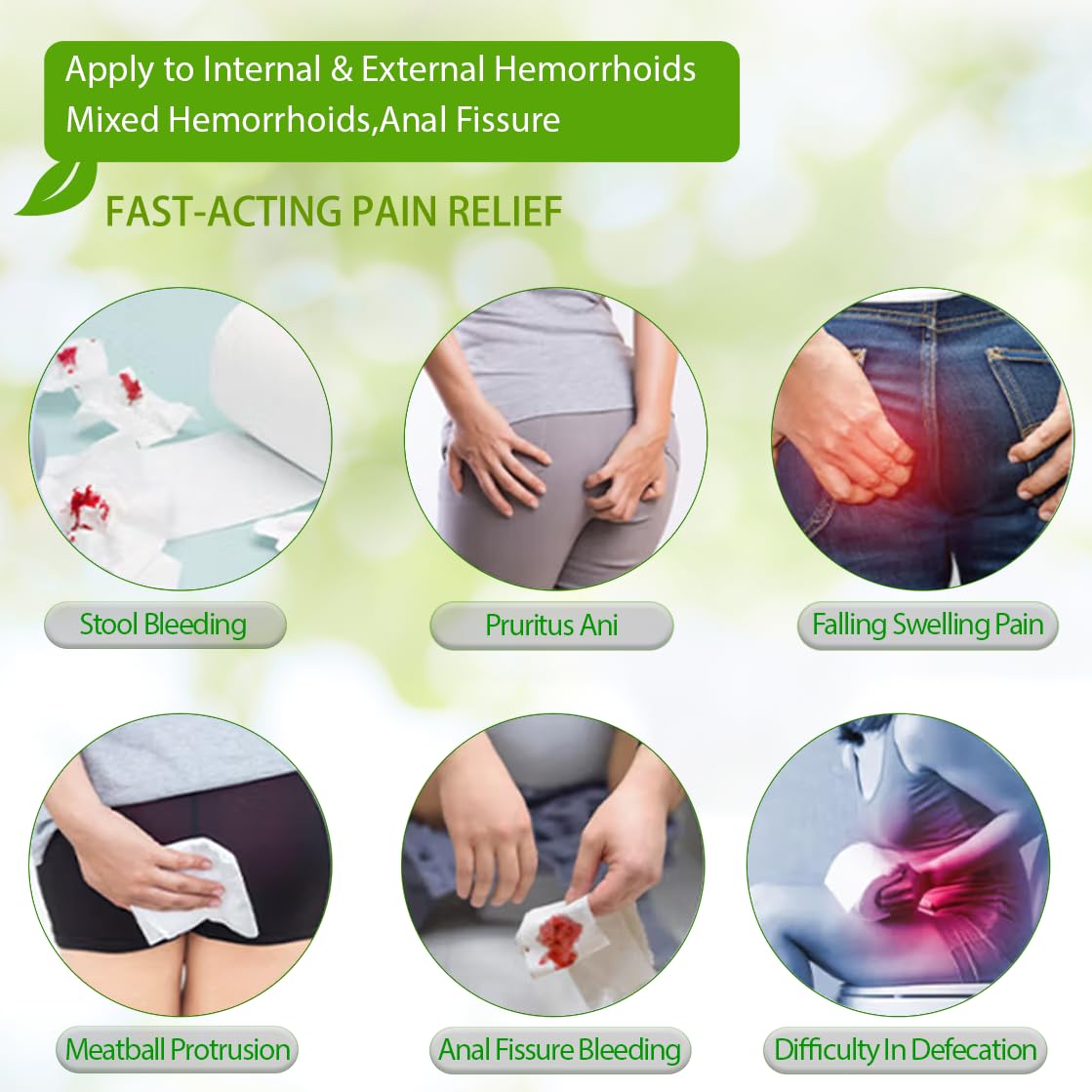 BONIORRI Hemorrhoid & Fissure Relief Cream – Maximum Strength Hemorrhoid Cream, Herbs Fast Acting Ingredients. (0.7 oz Total) - TrustMedUSA