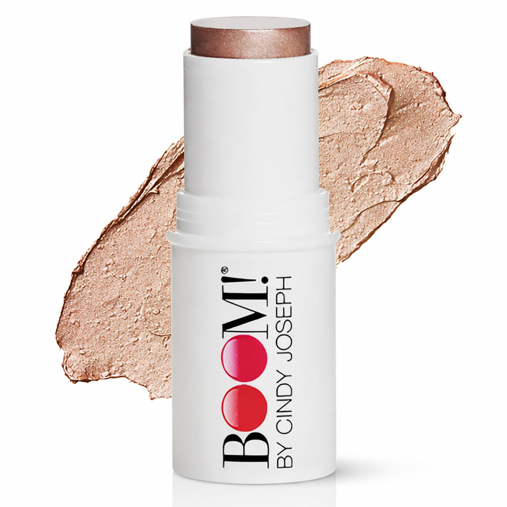 Boomstick Glimmer ® Highlighter Makeup Stick, Subtle Shimmer Face Highlighter Stick for Mature Skin, Hydrating Cream Makeup for Cheekbones, Brow Bones & Nose, No Glitter Highlight - TrustMedUSA