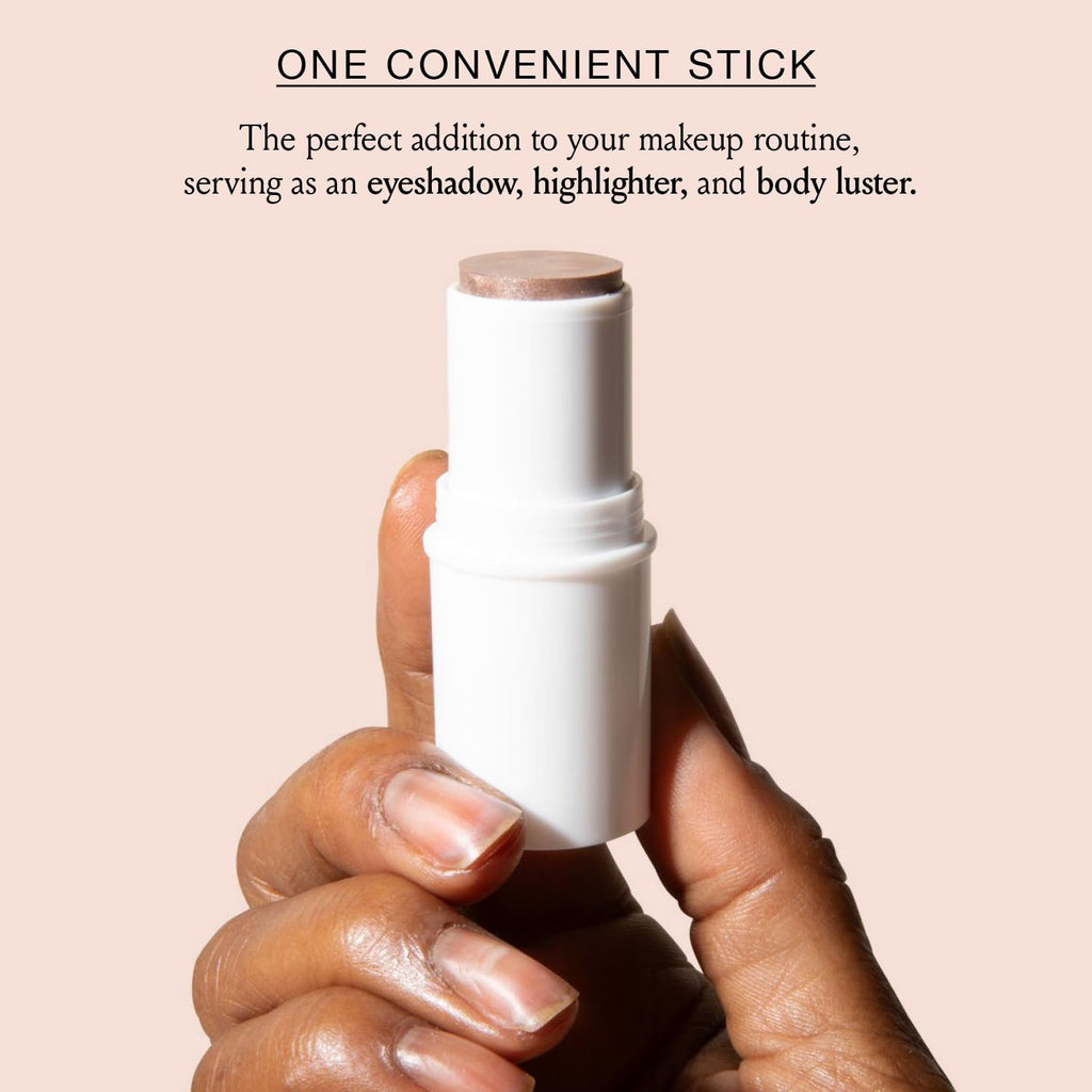 Boomstick Glimmer ® Highlighter Makeup Stick, Subtle Shimmer Face Highlighter Stick for Mature Skin, Hydrating Cream Makeup for Cheekbones, Brow Bones & Nose, No Glitter Highlight - TrustMedUSA