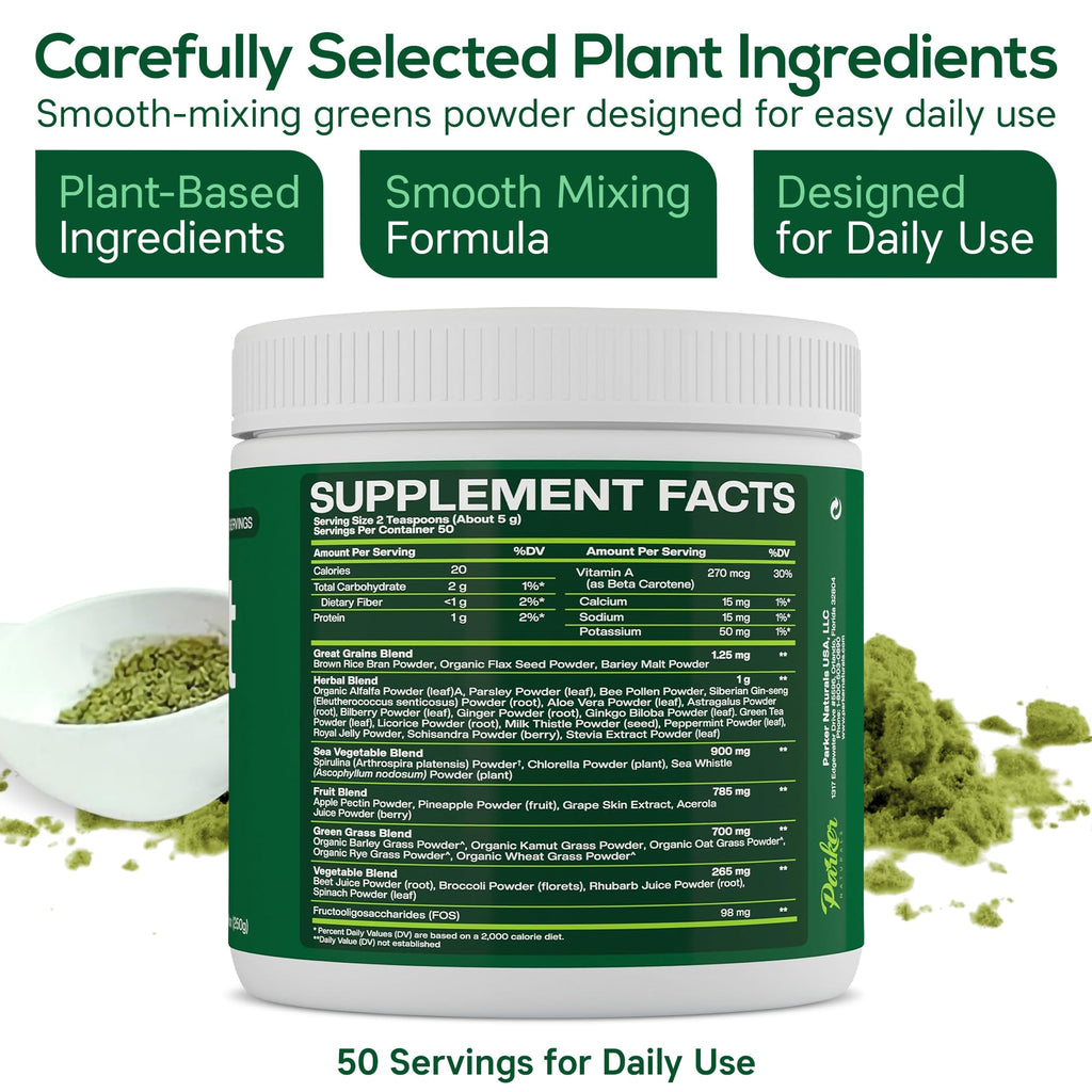 Boost UltraGreens Super Greens Powder - Organic Spirulina, Grasses & Antioxidants | Premium Superfood for Daily Energy | Detox & Whole-Body Wellness - 50 Servings - TrustMedUSA