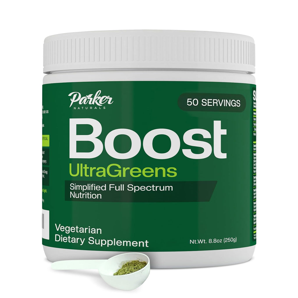 Boost UltraGreens Super Greens Powder - Organic Spirulina, Grasses & Antioxidants | Premium Superfood for Daily Energy | Detox & Whole-Body Wellness - 50 Servings - TrustMedUSA