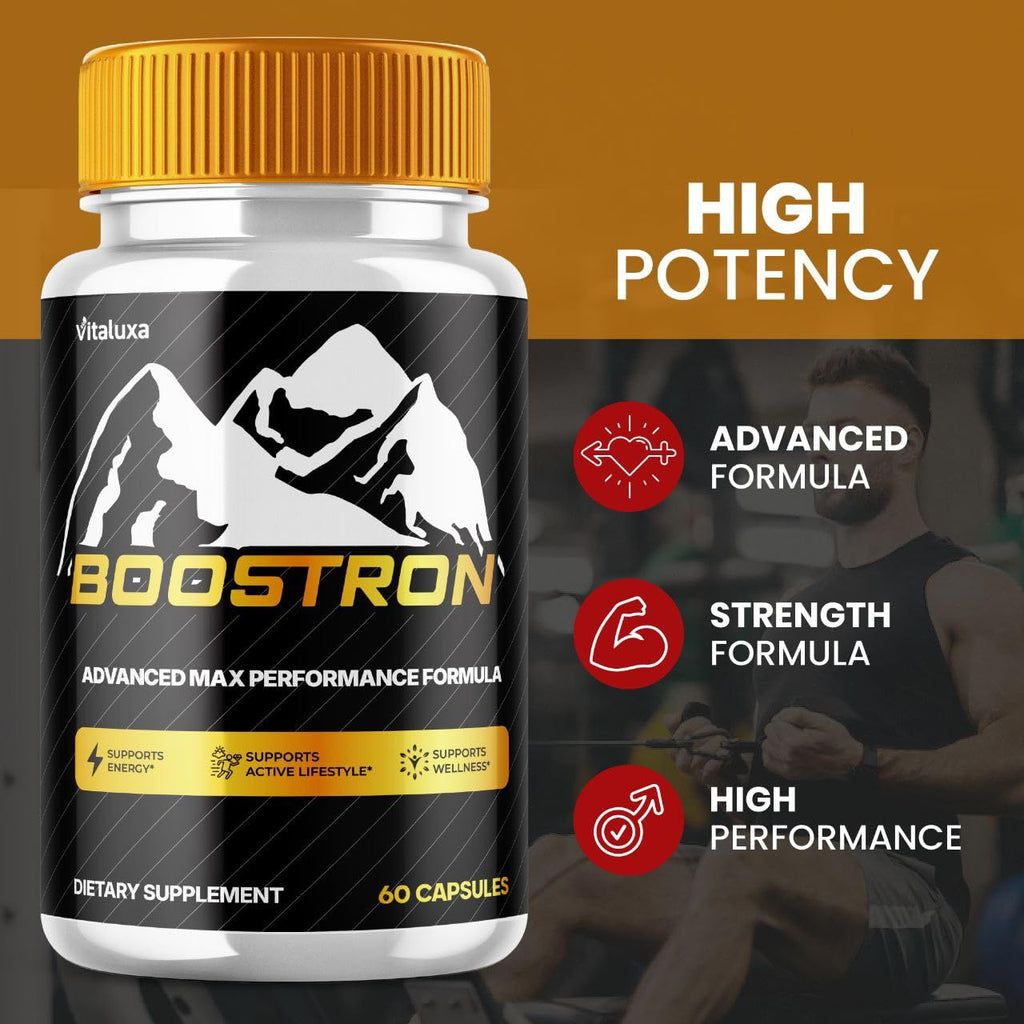Boostron Capsules, Boostron Supplement Pills - Boostrom Maximum Strength Performance Blend Premium Advanced Formula All Natural Ingredients for Advanced Health Vitamin Support Reviews (60 Capsules) - TrustMedUSA