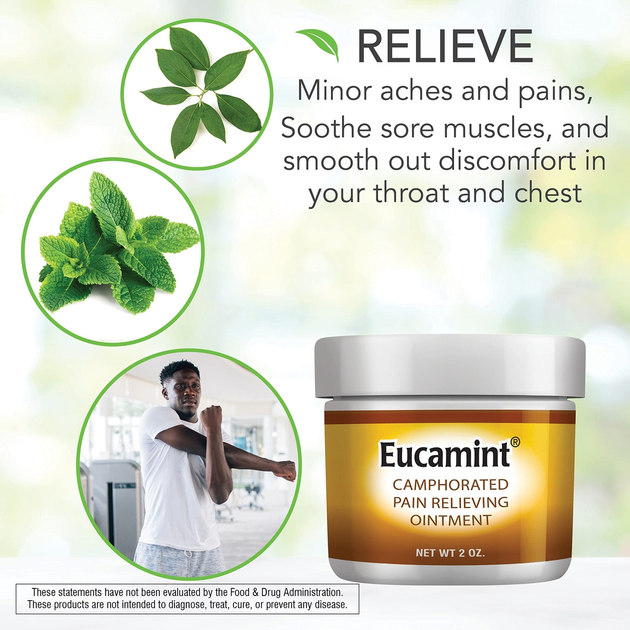 Botanic Choice Eucamint-Pain Relieving Ointment-Muscle, Joints, Sinus, Coughs - TrustMedUSA