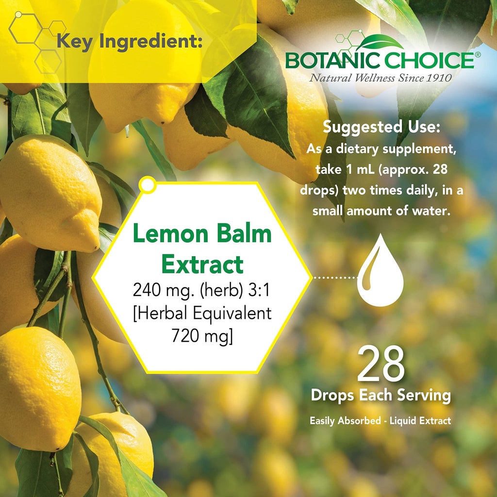 Botanic Choice Mega Fruits and Veggies Blend (60 Capsules) + Lemon Balm Tincture (1 fl oz) Bundle - Energy Balance & Superfood Supplement + Relaxation and Sleep Support - TrustMedUSA