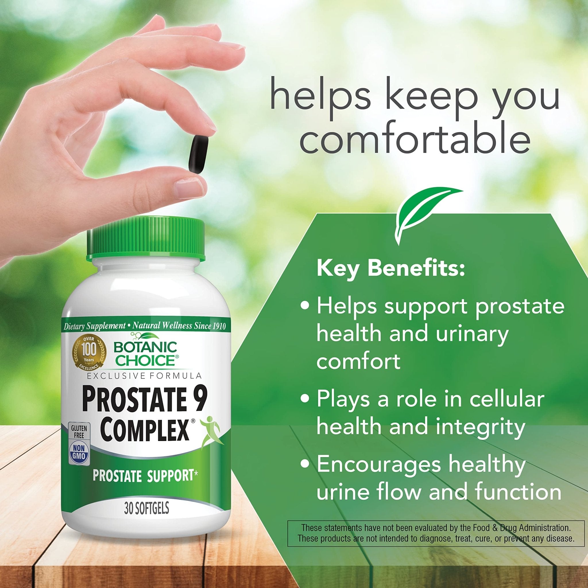 Botanic Choice Mega Fruits and Veggies Blend (60 Capsules) + Prostate 9 Complex (30 Softgels) Bundle - Energy Balance & Superfood Supplement + Urinary Flow & Cellular Health - TrustMedUSA