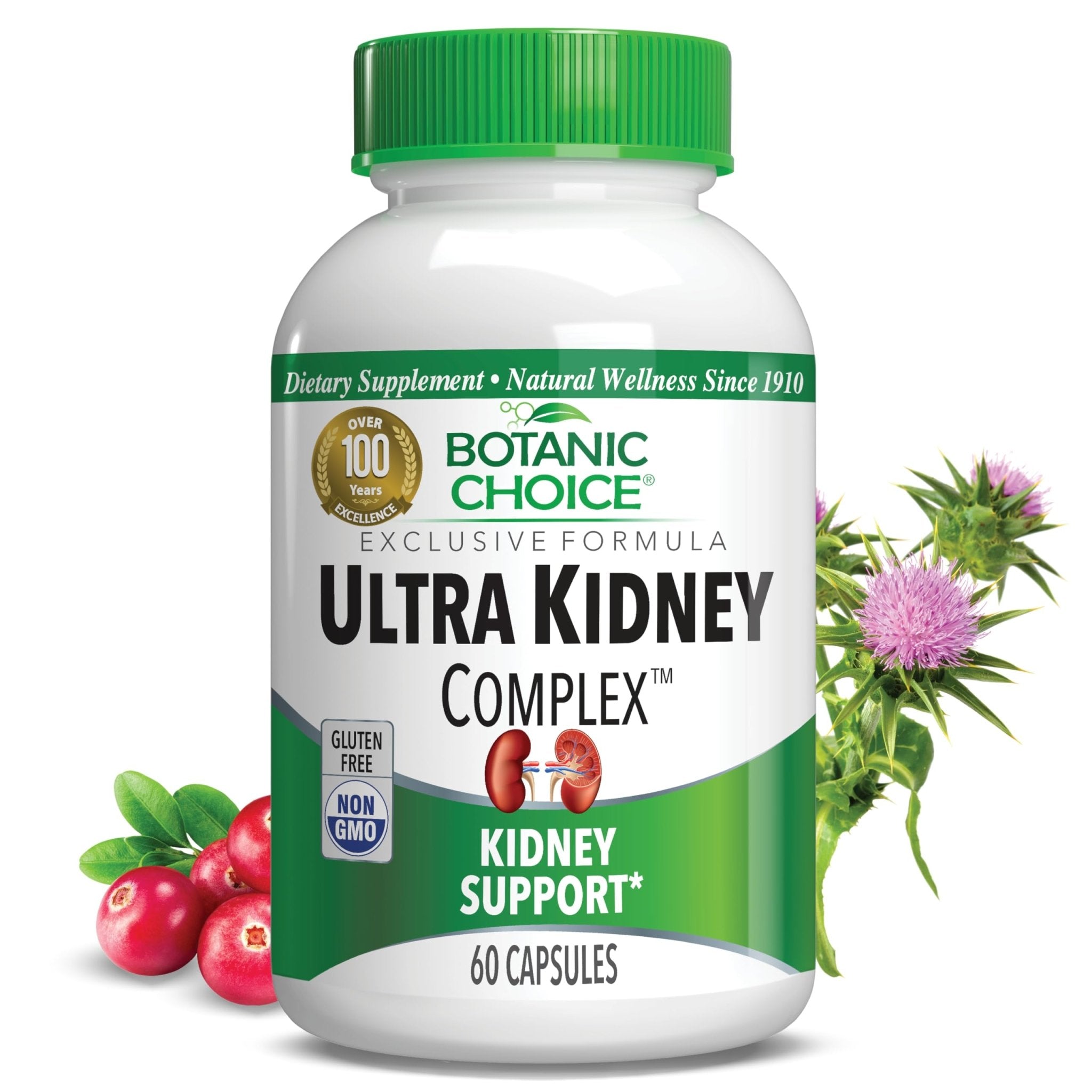 Botanic Choice Ultra Kidney Complex - Optimal Kidney Support with Milk Thistle, Green Tea & More- 60 Capsules - TrustMedUSA