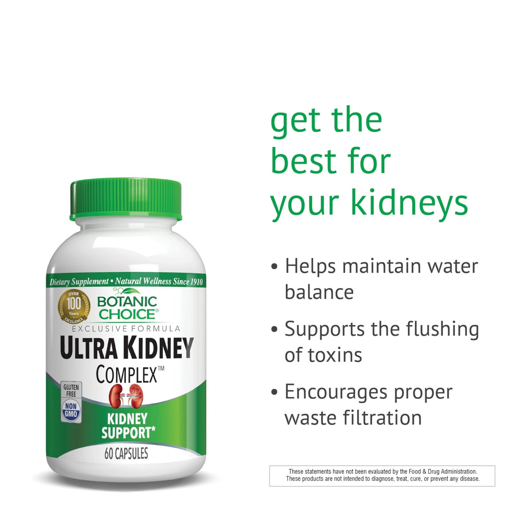Botanic Choice Ultra Kidney Complex - Optimal Kidney Support with Milk Thistle, Green Tea & More- 60 Capsules - TrustMedUSA