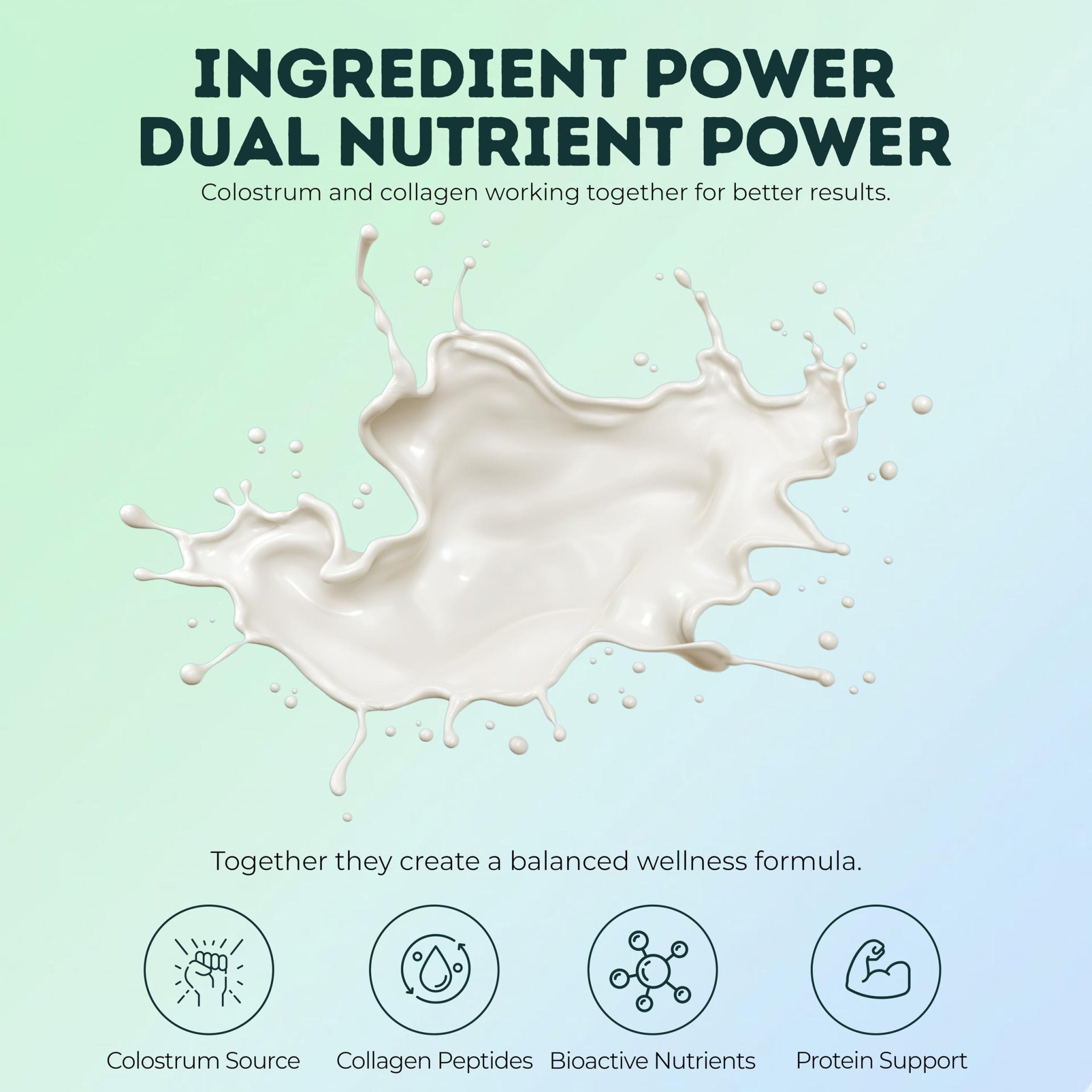 Bovine Colostrum and Hydrolyzed Collagen Peptides Powder Supplement for Women & Men - Supports Gut Health, Joint & Bone Health, Hair Skin Nails - Grass-Fed, Non-GMO, Gluten Free, 300g (30 Servings) - TrustMedUSA