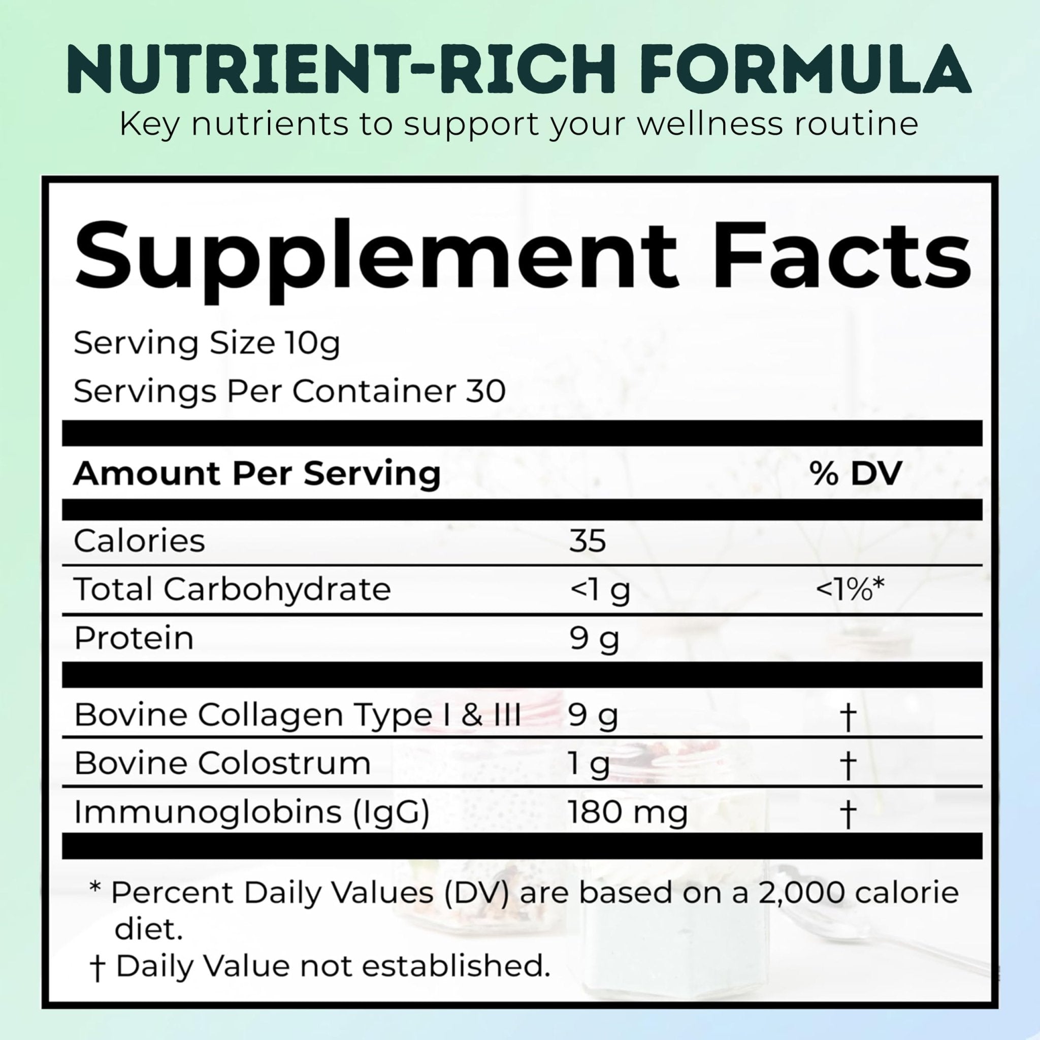 Bovine Colostrum and Hydrolyzed Collagen Peptides Powder Supplement for Women & Men - Supports Gut Health, Joint & Bone Health, Hair Skin Nails - Grass-Fed, Non-GMO, Gluten Free, 300g (30 Servings) - TrustMedUSA