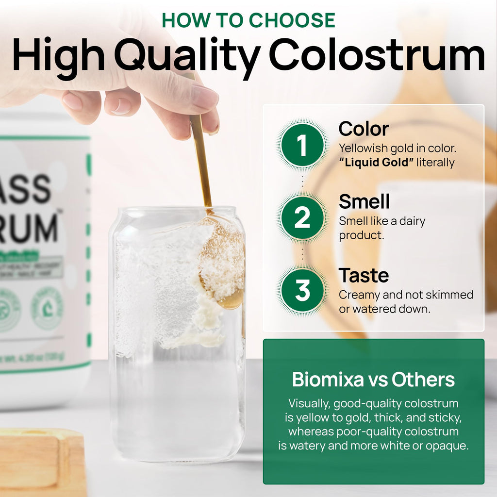 Bovine Colostrum Supplement - 100% Pure Whole Colostrum Powder - Grass-Fed, Unflavored, No Additives, Gut & Immune Support, Natural IgG, 60 Servings - Made in USA - TrustMedUSA