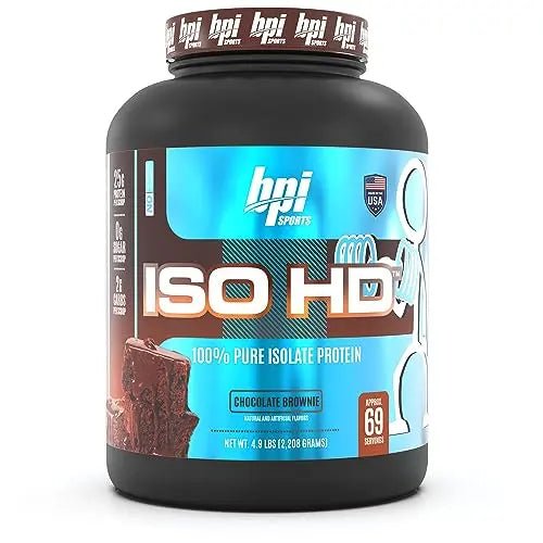 BPI Sports ISO HD Isolate Protein Chocolate Brownie - 69 Servings, 5.4 pounds - TrustMedUSA
