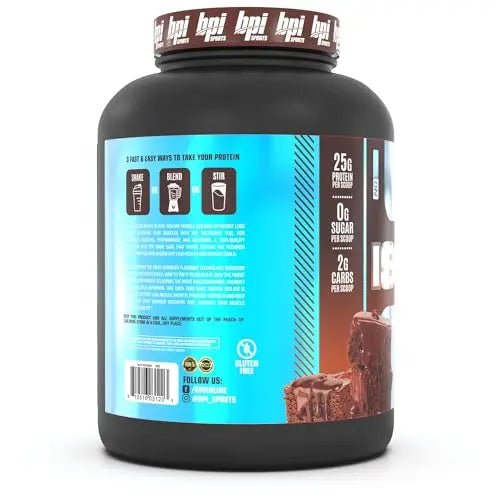 BPI Sports ISO HD Isolate Protein Chocolate Brownie - 69 Servings, 5.4 pounds - TrustMedUSA