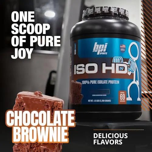 BPI Sports ISO HD Isolate Protein Chocolate Brownie - 69 Servings, 5.4 pounds - TrustMedUSA