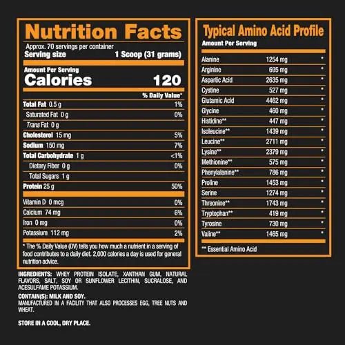 BPI Sports ISO HD Isolate Protein Vanilla Cookie, 76.8 oz - 69 Servings - TrustMedUSA