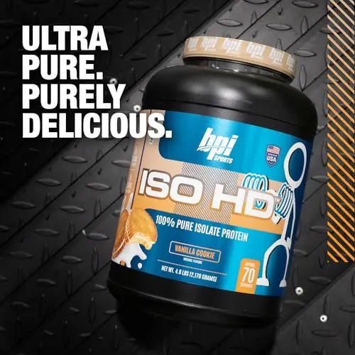 BPI Sports ISO HD Isolate Protein Vanilla Cookie, 76.8 oz - 69 Servings - TrustMedUSA