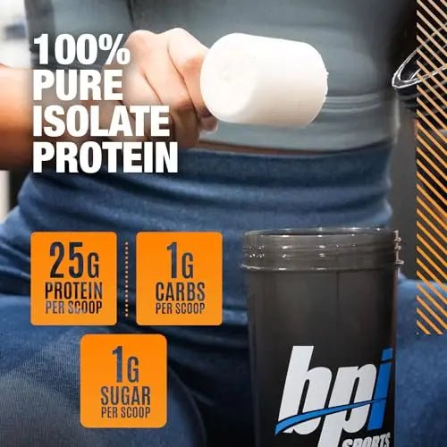 BPI Sports ISO HD Isolate Protein Vanilla Cookie, 76.8 oz - 69 Servings - TrustMedUSA