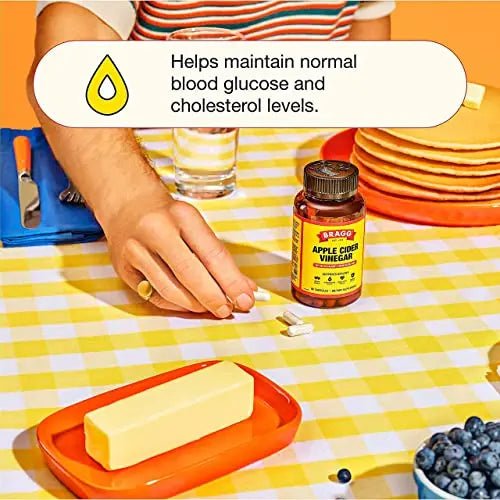 Bragg Apple Cider Vinegar Capsules - Vitamin D3 & Zinc - 750mg of Acetic Acid – Immune - TrustMedUSA