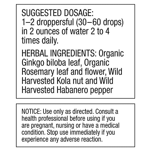 Brain Formula 2 oz. - Vegan and Wild-Harvested | Stimulates Circulation and and Improved - TrustMedUSA