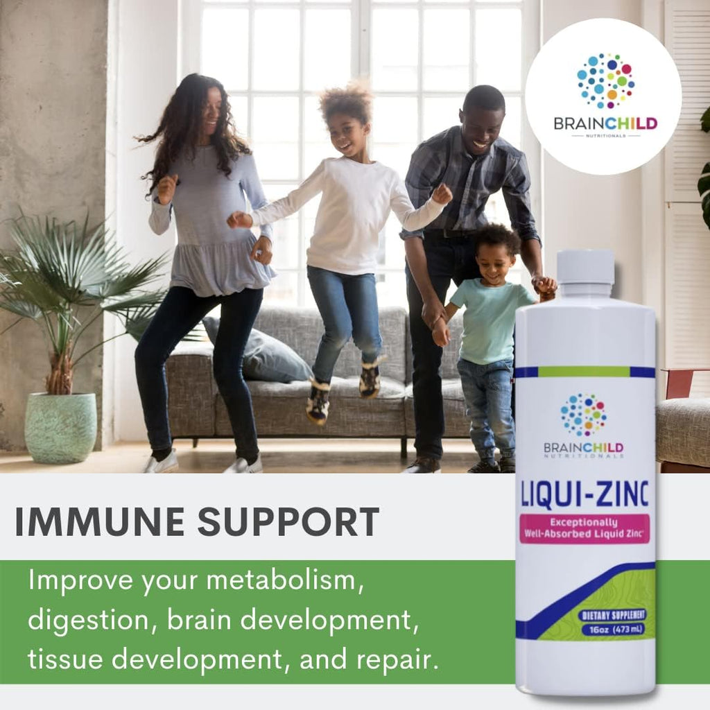 BrainChild Nutritionals LiquiZinc Liquid Formula (Unflavored 16oz) - TrustMedUSA
