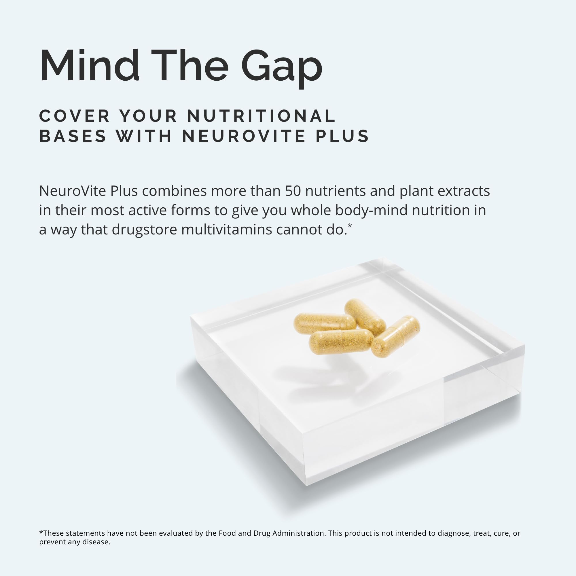 BRAINMD Dr Amen NeuroVite Plus - 120 Capsules - Multivitamin & Mineral Supplement, Enhanced with Phytonutrients, Enzymes & Whole Foods - Gluten Free - 30 Servings - TrustMedUSA
