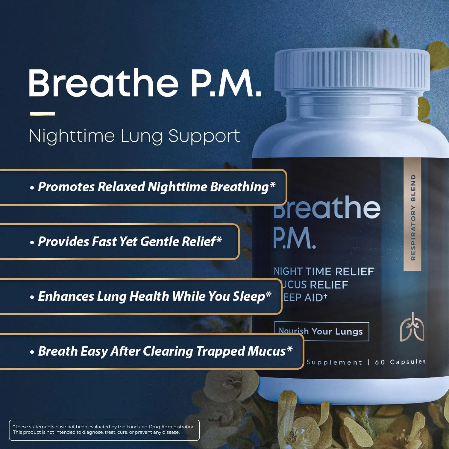 BREATHE & BREATHE PM Bundle - 60 Caps & 1 fl.oz. Mullein Drops for Lungs & Airways: Peppermint, Thyme, & Mullein Leaf Extract for Lungs Detox for Smokers - Clear Mucus & Breathe - GMO-Free & USA-Made - TrustMedUSA