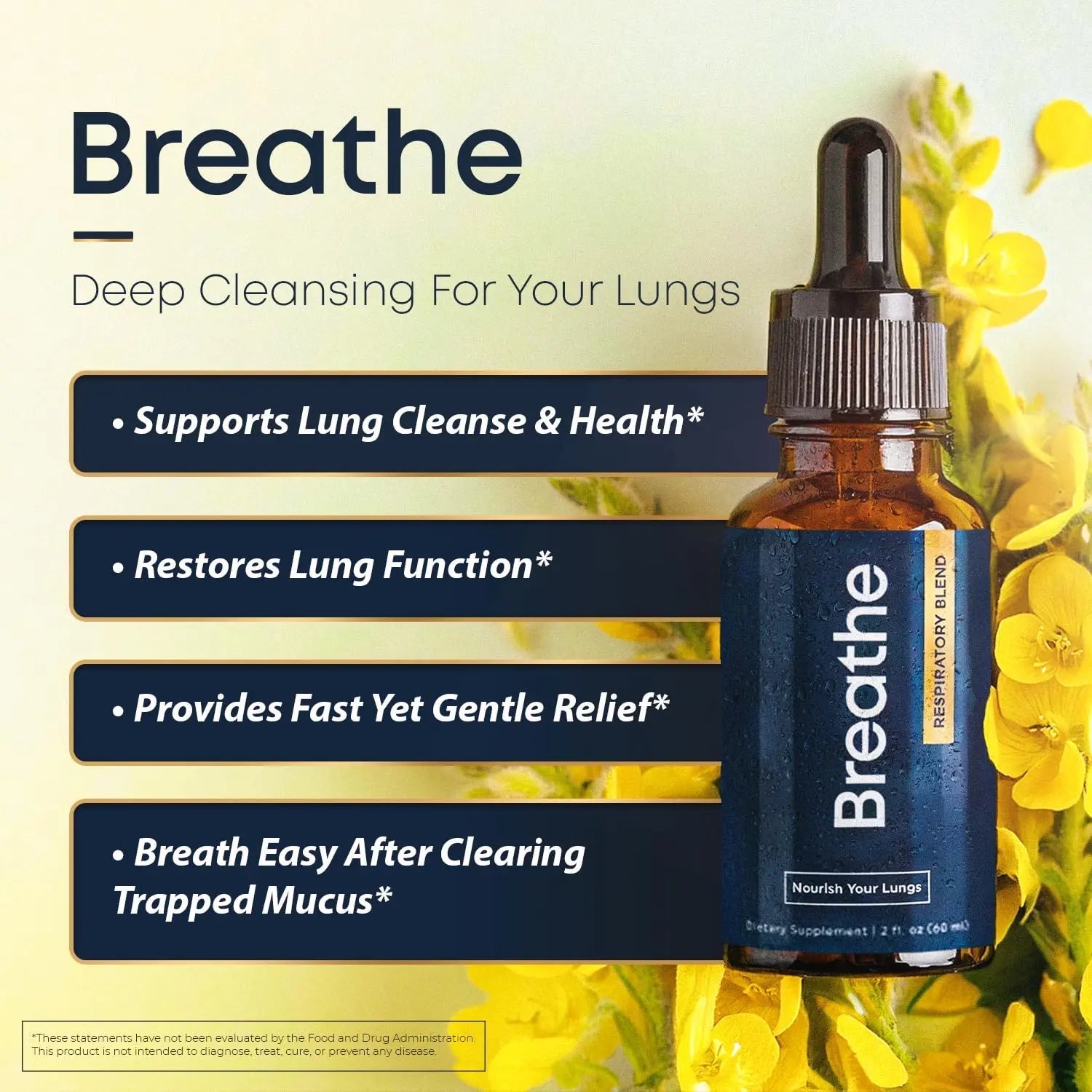 BREATHE & BREATHE PM Bundle - 60 Caps & 1 fl.oz. Mullein Drops for Lungs & Airways: Peppermint, Thyme, & Mullein Leaf Extract for Lungs Detox for Smokers - Clear Mucus & Breathe - GMO-Free & USA-Made - TrustMedUSA