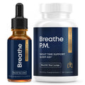BREATHE & BREATHE PM Bundle - 60 Caps & 1 fl.oz. Mullein Drops for Lungs & Airways: Peppermint, Thyme, & Mullein Leaf Extract for Lungs Detox for Smokers - Clear Mucus & Breathe - GMO-Free & USA-Made - TrustMedUSA